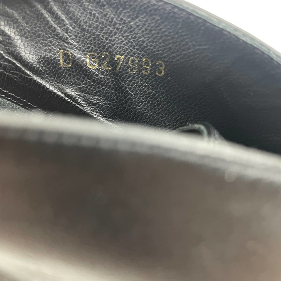 Chanel CC Logo Wedge Ankle Boots Gold Chain Black Size 39.5 - Picture 10 of 12